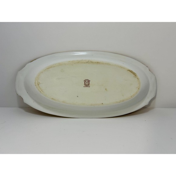 Vintage Noritake lusterware oblong dish with florals - Picture 4 of 10